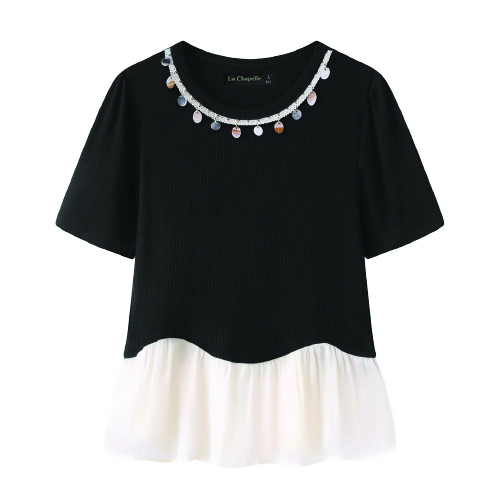 Pearl Bead Collar Blouse
RM 59Navy Stripe Button Cardigan
RM 69